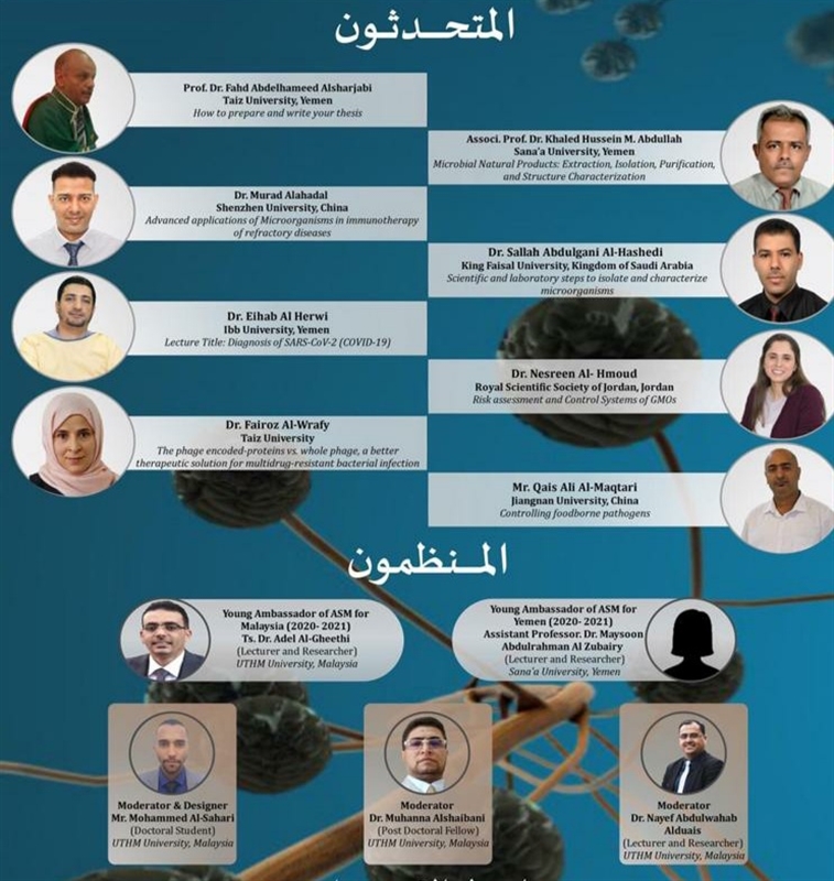 بمشاركة 20 دولة بينها اليمن... اختتام المؤتمر العالمي لـ"علم الاحياء الدقيقة"