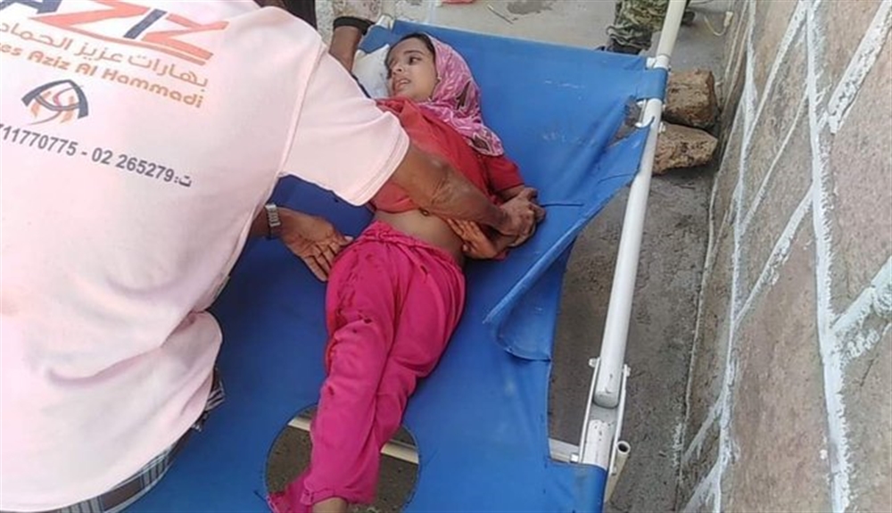 مصادر محلية : إصابة طفلة بقصف للحوثيين غربي تعز