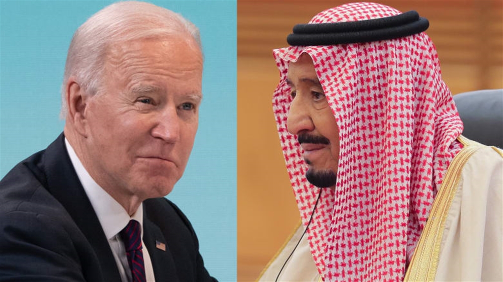 بايدن يبحث مع العاهل السعودي تطورات الإقليم وهجمات الحوثي