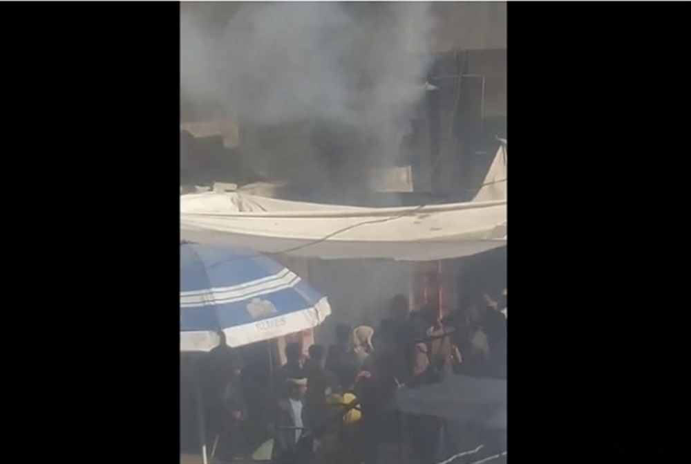 اندلاع حريق هائل في مخبز بمحافظة إب