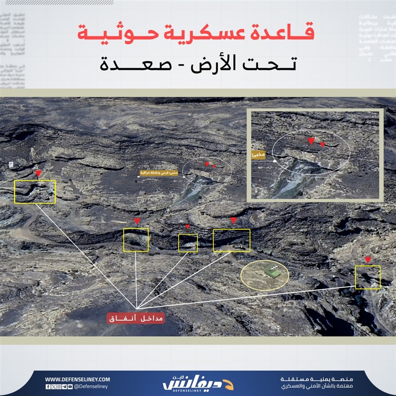 الحوثيون يوسعون شبكة القواعد للعسكرية والانفاق في مناطق استراتيجية باليمن