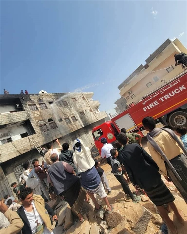 خسائر مادية جراء حريق شقتين سكنيتين في شبوة