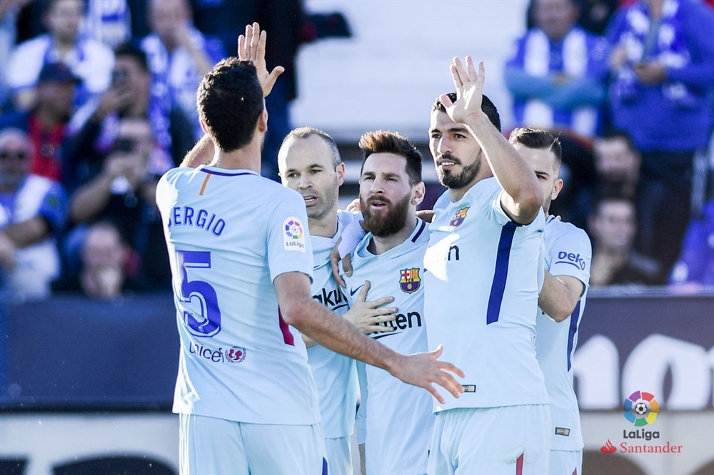 برشلونة يتأهل على ليجانيس بثلاثية نظيفة