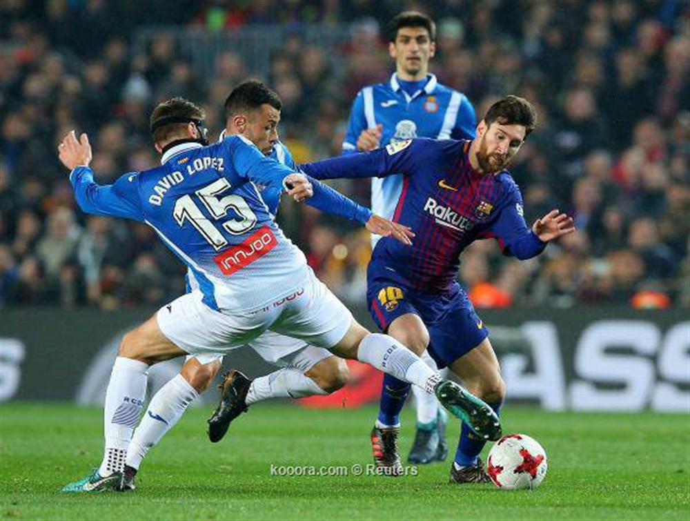 برشلونة يتغلب على إسبانيول و يتأهل لنصف نهائي كأس ملك إسبانيا