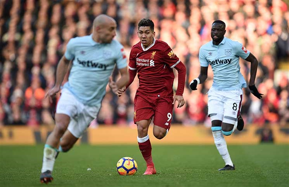 ليفربول  يتقدم للمركز الثاني بالفوز 4-1 على وست هام في الدوري الانجليزي