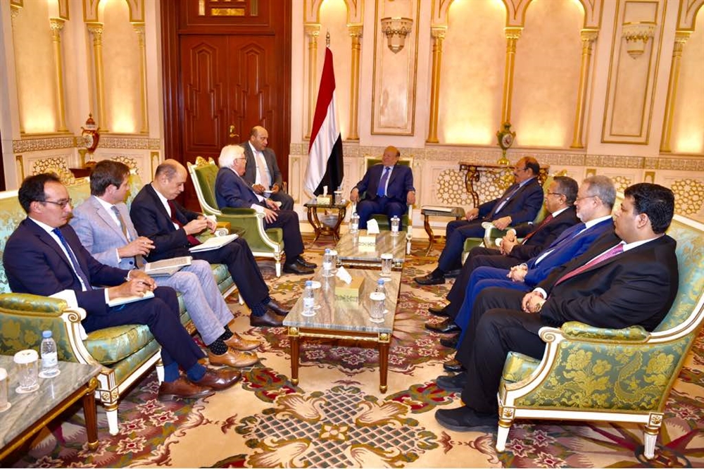 الرئيس هادي يلتقي المبعوث الاممي والاخير يؤكد على استقرار و وحدة اليمن