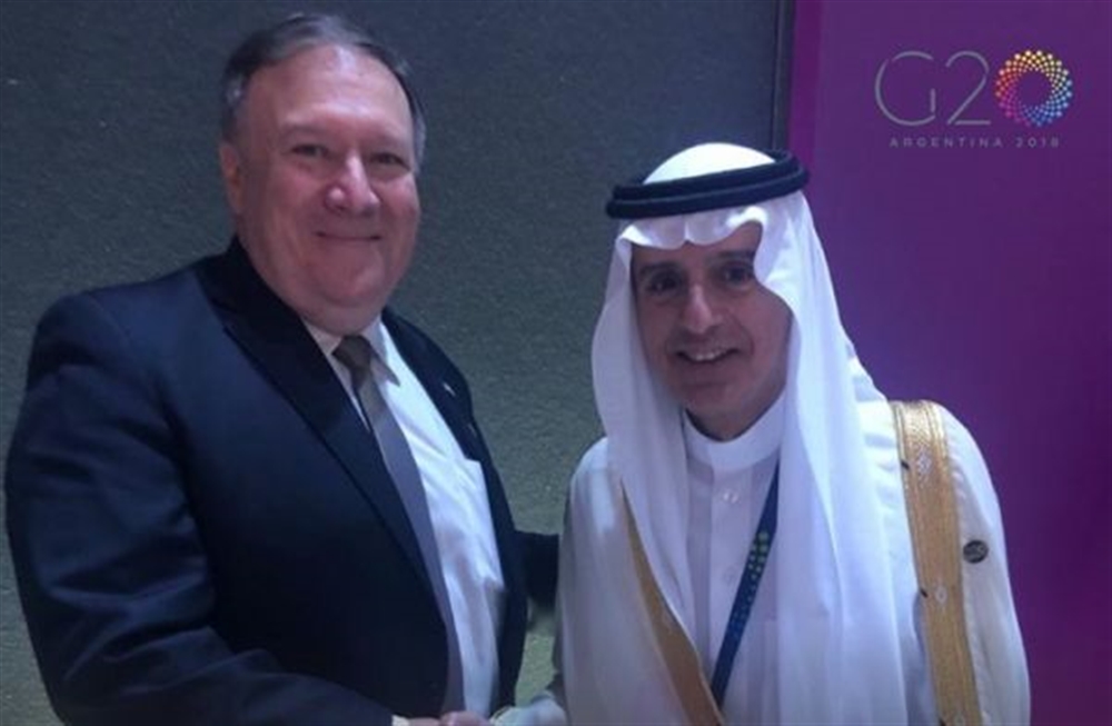 وزير خارجية أمريكا يلتقي نظيره السعودي لمناقشة قضية خاشقجي وحرب اليمن