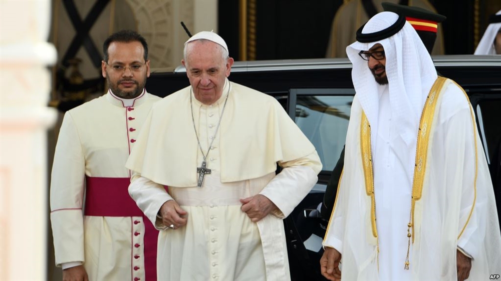 بابا الفاتيكان يشارك بمؤتمر ديني في الإمارات