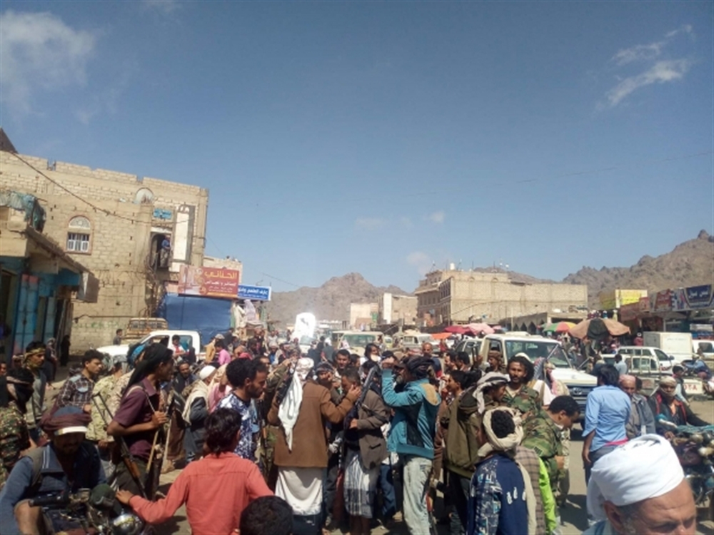 مظاهرات في الضالع تضامنا مع حجور