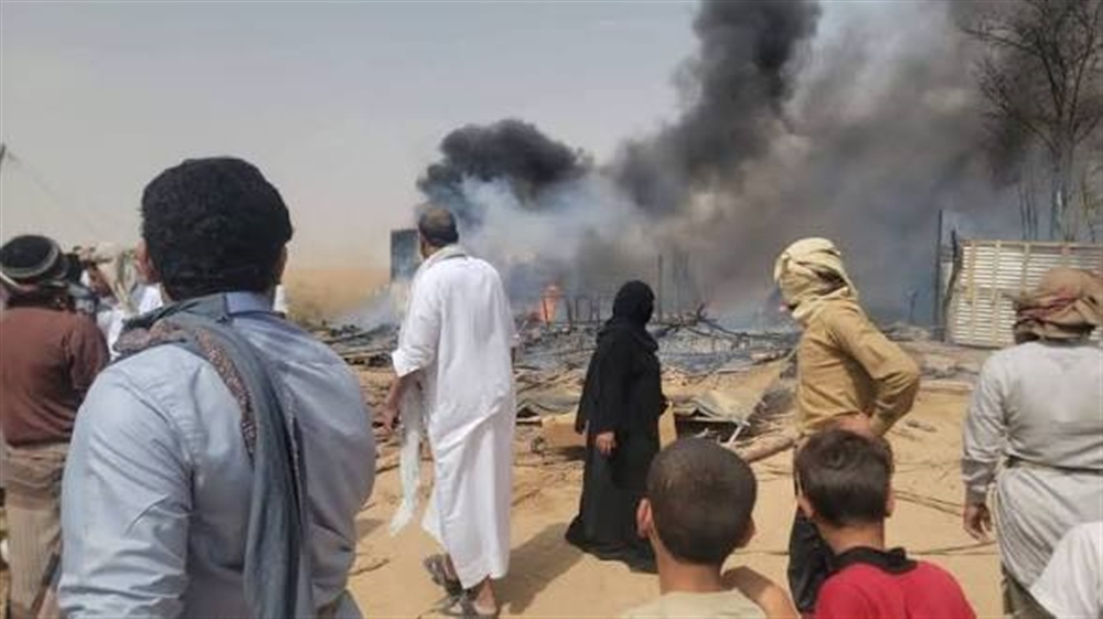حريق جديد يلتهم مسكنًا في مخيم للنازحين بمأرب