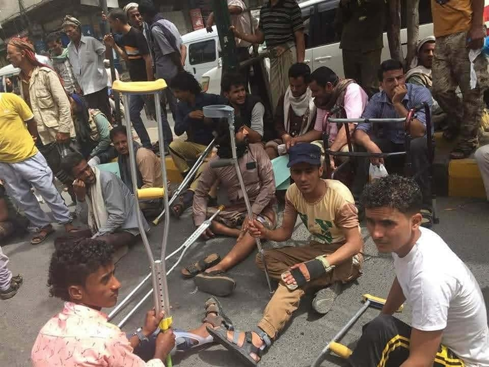 رابطة جرحى تعز تطالب بالتحقيق في توقف برنامج العلاج بالقاهرة